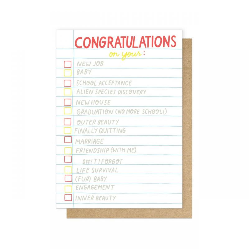 Universal Congratulations Greetings Card  Congratulations £3.00      product_features