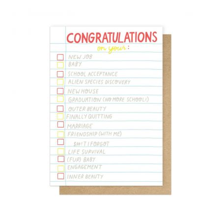 Universal Congratulations Greetings Card  Congratulations £3.00      product_features