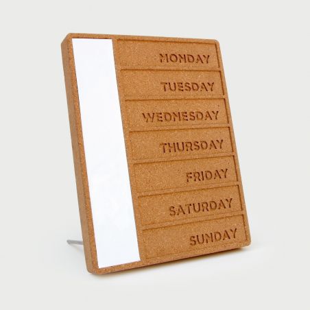 Cork Weekday Planner SUCK UK Christmas Gifts &pound;15.00 product_features