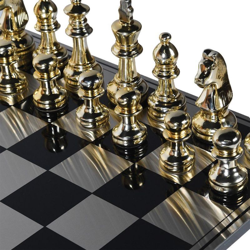 Oversized Gold & Silver Chess Board Set Smithers Archives £202.00      product_features