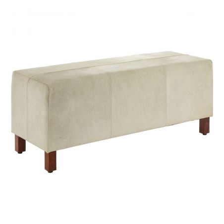 White Cowhide Bench Smithers Furniture &pound;642.00 All Rooms Mango Wood product_features