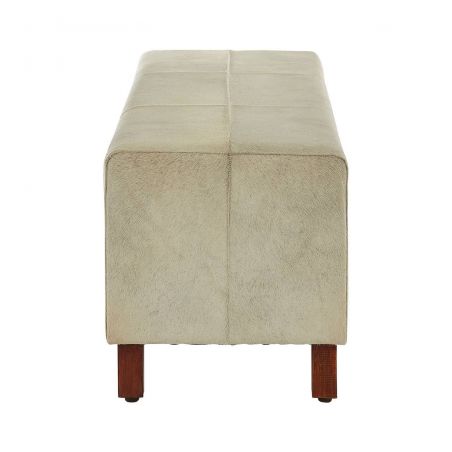 White Cowhide Bench Smithers Furniture &pound;642.00 All Rooms Mango Wood product_features