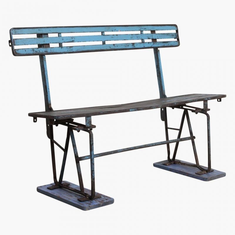 Antique Blue Train Station Bench Smithers Garden £596.00 product_features