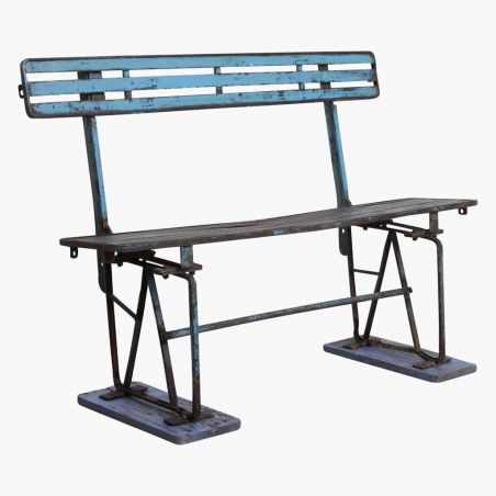 Antique Blue Train Station Bench Smithers Garden £596.00 product_features
