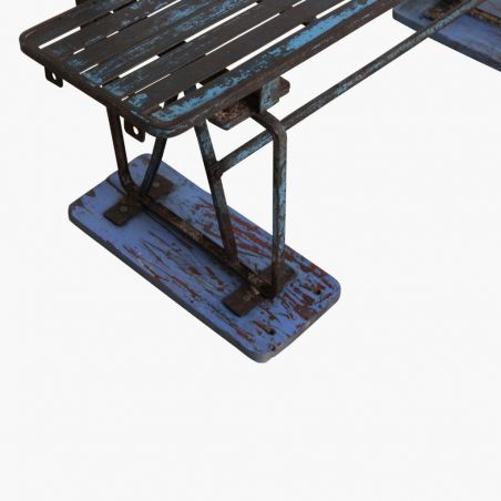 Antique Blue Train Station Bench Smithers Garden £596.00 product_features