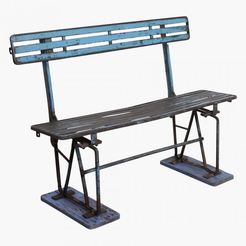 Antique Blue Train Station Bench Smithers Garden £596.00 product_features