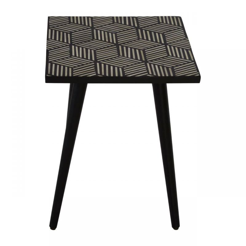 Black And White Side Table Side Tables & Coffee Tables £193.00 Living Room Acacia Steel product_features