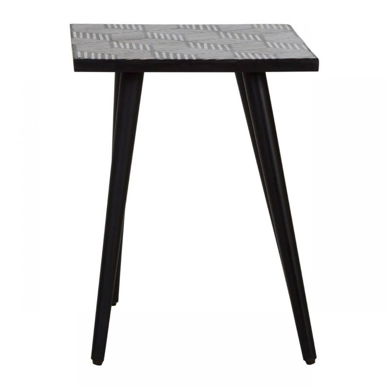 Black And White Side Table Side Tables & Coffee Tables £193.00 Living Room Acacia Steel product_features