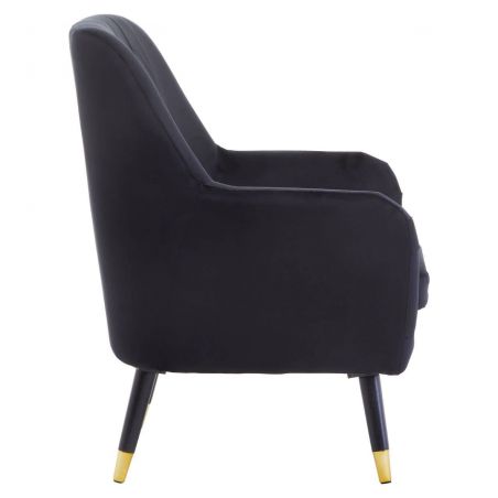 Vincent Black Crushed Velvet Armchair Smithers Designer Furniture &pound;300.00 Living Room product_features