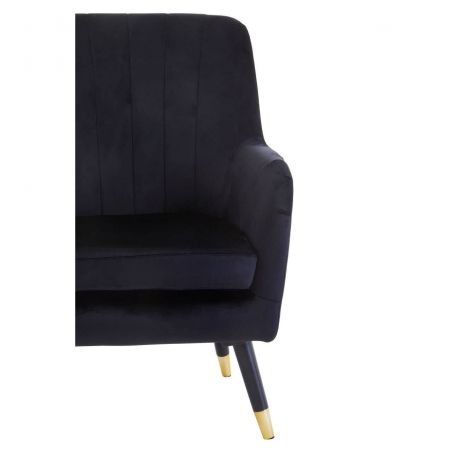 Vincent Black Crushed Velvet Armchair Smithers Designer Furniture &pound;300.00 Living Room product_features