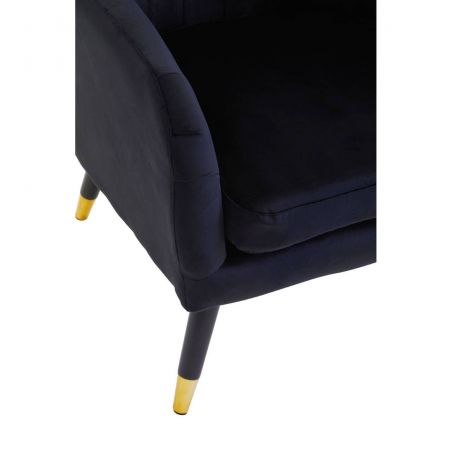 Vincent Black Crushed Velvet Armchair Smithers Designer Furniture &pound;300.00 Living Room product_features