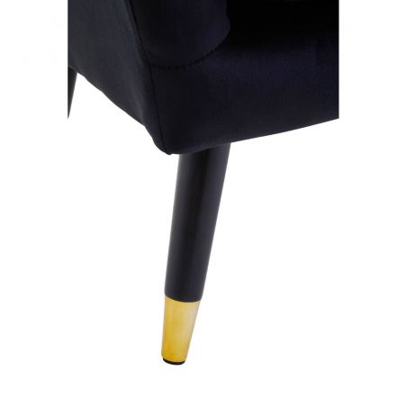 Vincent Black Crushed Velvet Armchair Smithers Designer Furniture &pound;300.00 Living Room product_features