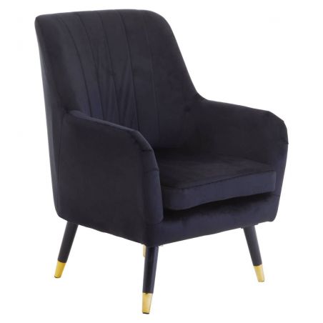 Vincent Black Crushed Velvet Armchair Smithers Designer Furniture &pound;300.00 Living Room product_features