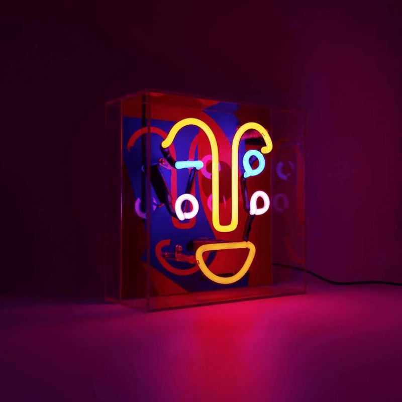 Memphis Face Neon Box Sign Locomocean Your Custom Neon Sign & Neon Signs | Handmade in London by Smithers £146.00 All Rooms p...