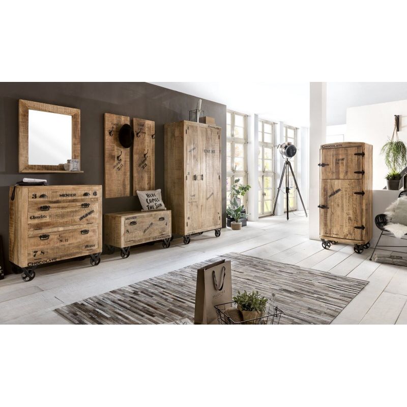 Menier Chocolate Mirror Smithers Vintage Furniture £244.00 Bedroom Mango Wood product_features