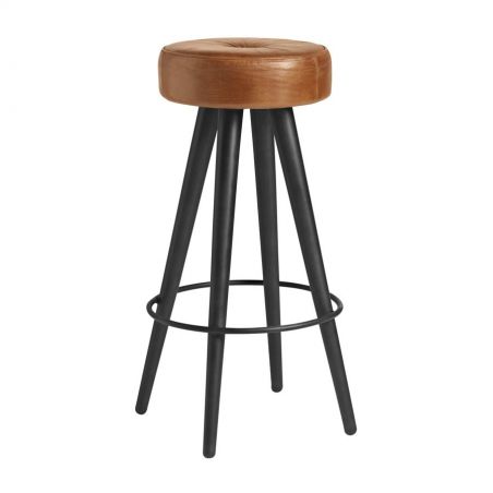 Wyatt Urban Leather Bar Stools Smithers Vintage Furniture £224.00 Kitchen Mango Wood product_features