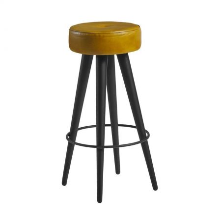 Wyatt Urban Leather Bar Stools Smithers Vintage Furniture £224.00 Kitchen Mango Wood product_features