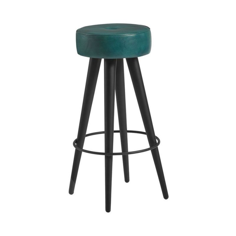 Wyatt Urban Leather Bar Stools Smithers Vintage Furniture £224.00 Kitchen Mango Wood product_features