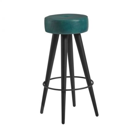 Wyatt Urban Leather Bar Stools Smithers Vintage Furniture £224.00 Kitchen Mango Wood product_features