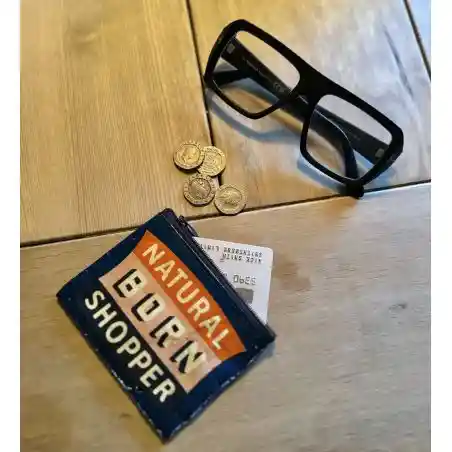 Natural Born Shopper Recycled Purse/Wallet Blue Q Gifts &pound;10.00 product_features