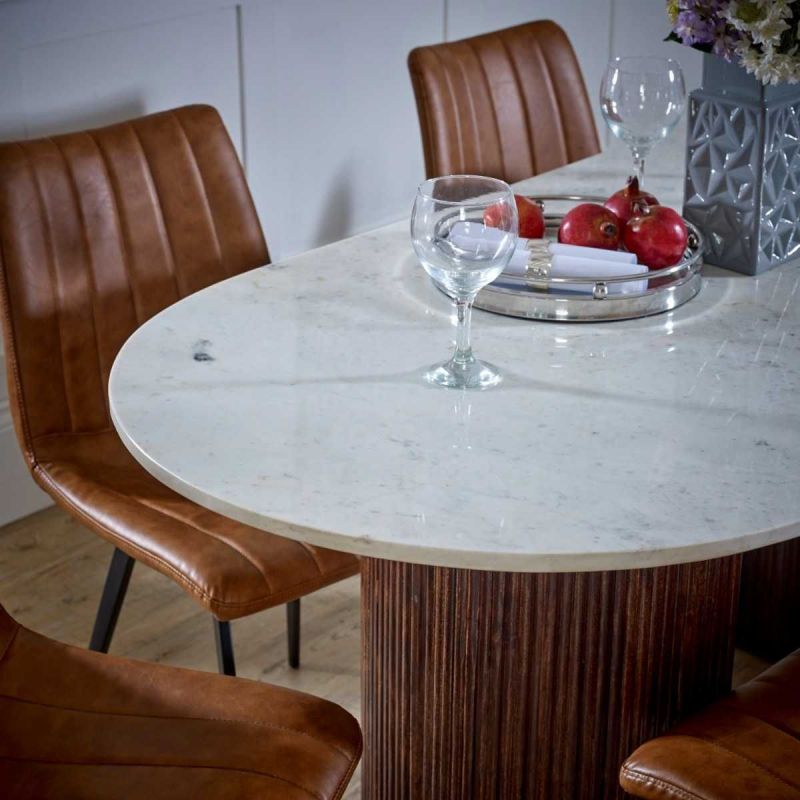 Lotus Marble and Wood Dining Table Smithers Furniture £950.00 Dining Room Iron product_features