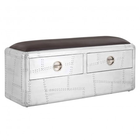 Aviator Storage Bench With Drawers Smithers Dining Room &pound;500.00 Kitchen Diner Aluminium product_features