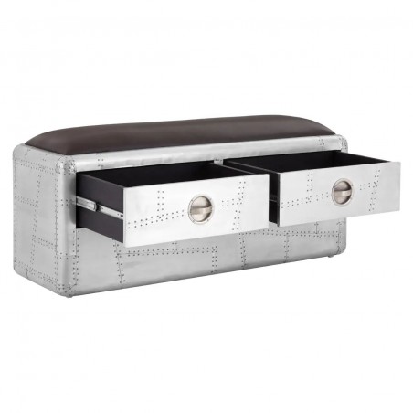 Aviator Storage Bench With Drawers Smithers Dining Room &pound;500.00 Kitchen Diner Aluminium product_features