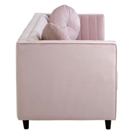 Pink Velvet Shell Backed Sofa Smithers Designer Furniture &pound;950.00 Reception Room Fir Wood product_features