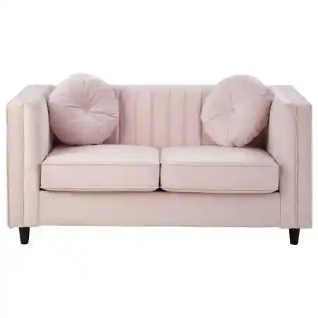Pink Velvet Shell Backed Sofa Smithers Designer Furniture &pound;950.00 Reception Room Fir Wood product_features