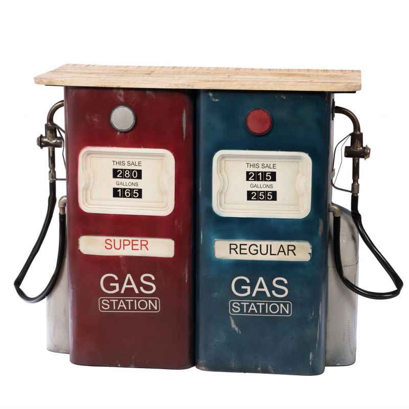Gas Station Bar Table Smithers Dining Room £1,400.00 Dining Room Reclaimed Wood Iron product_features