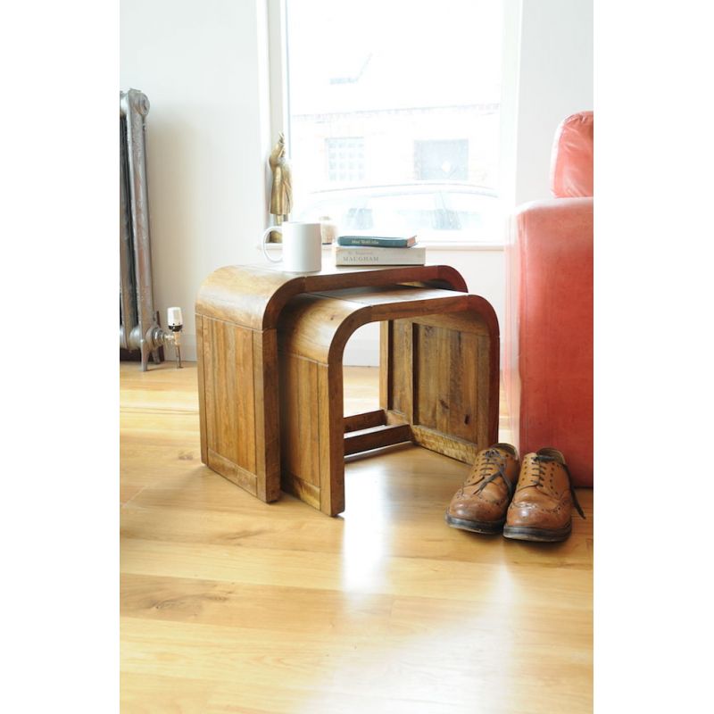 Stockholm Table Nest Smithers Retro Furniture £326.00 Living Room Mango Wood product_features