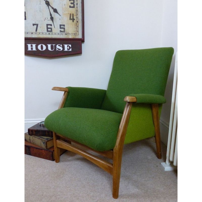 Green Mid Century Chair Smithers Money For Nothing BBC £1,089.00 Living Room Teak Wood product_features