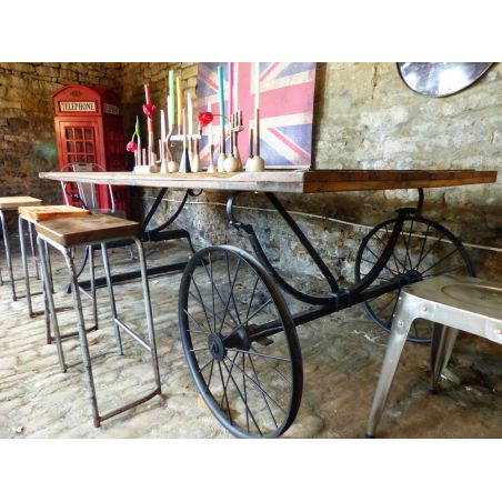 Mail Cart Dining Table Money For Nothing Archives £1,547.00 Reclaimed Wood Iron product_features