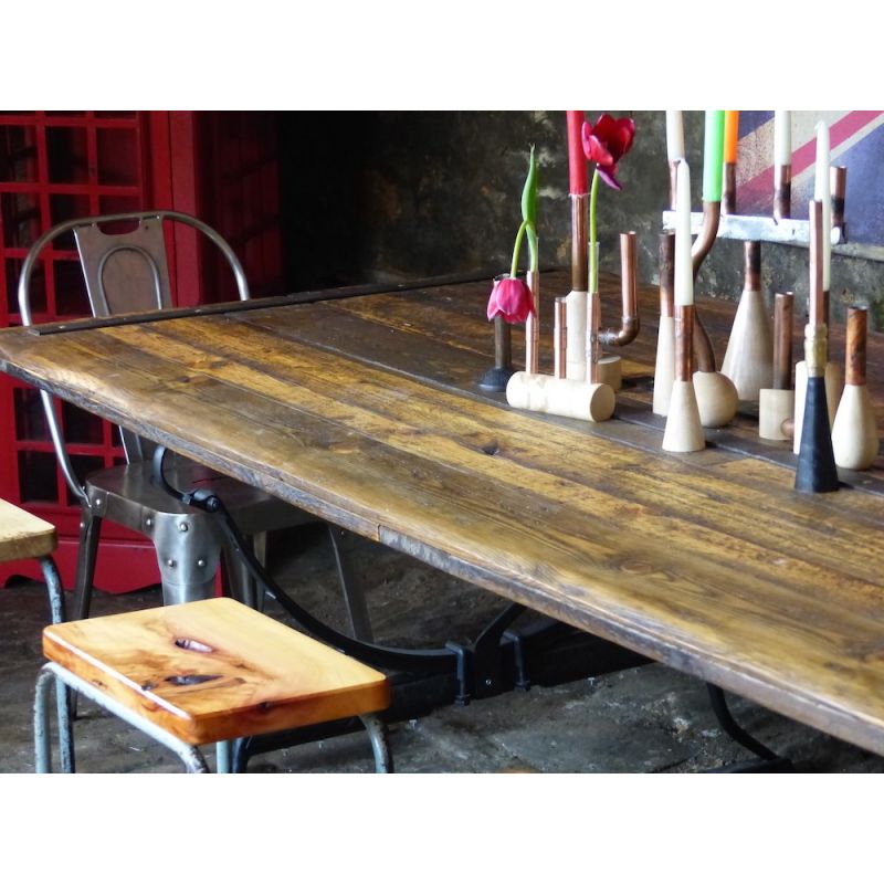 Mail Cart Dining Table Money For Nothing Archives £1,547.00 Reclaimed Wood Iron product_features
