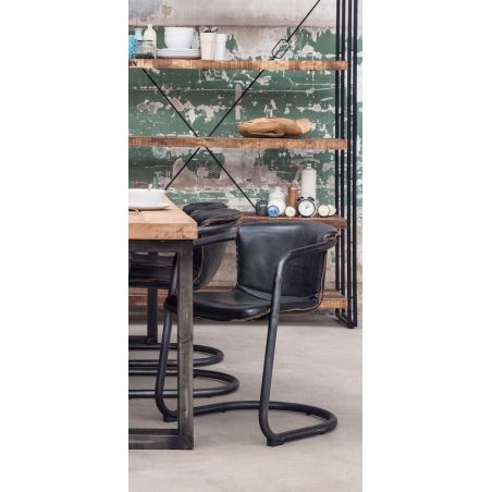 Leather Industrial Dining and Office Chairs Smithers Chairs £477.00 Kitchen Diner Steel product_features