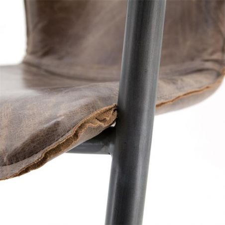 Leather Industrial Dining and Office Chairs Smithers Chairs £477.00 Kitchen Diner Steel product_features