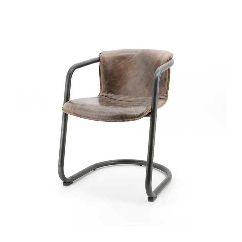 Leather Industrial Dining and Office Chairs Smithers Chairs £477.00 Kitchen Diner Steel product_features