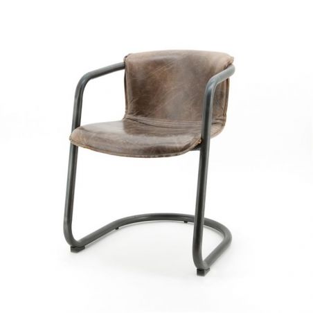 Leather Industrial Dining and Office Chairs Smithers Chairs £477.00 Kitchen Diner Steel product_features