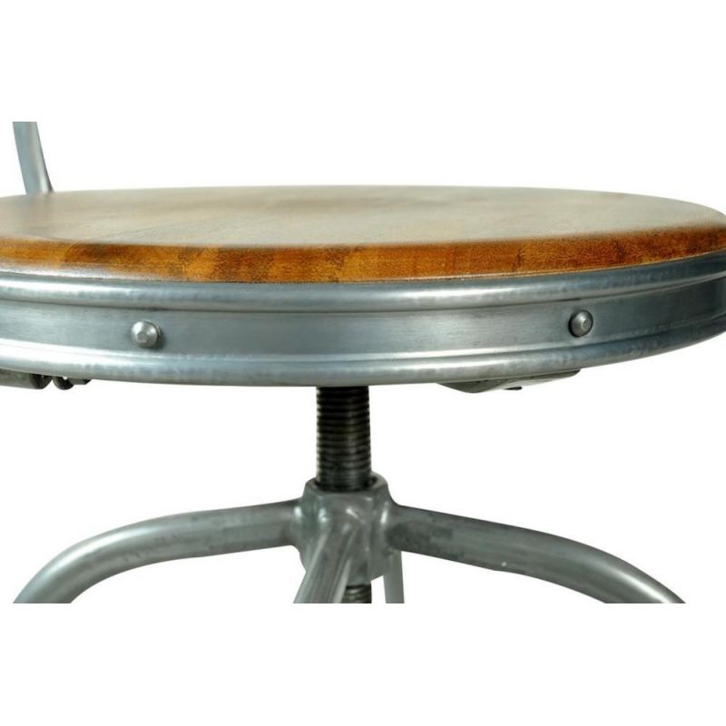 Industrial Vintage Swivel Bar Stool With Back Smithers Industrial Furniture £365.00 All Rooms Mango Wood product_features