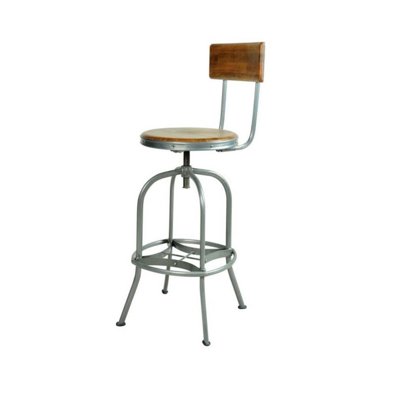 Industrial Vintage Swivel Bar Stool With Back Smithers Industrial Furniture £365.00 All Rooms Mango Wood product_features