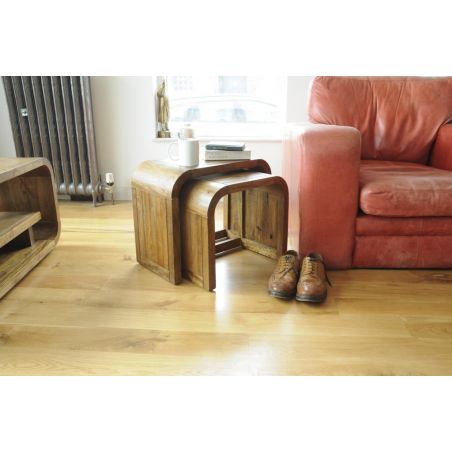 Stockholm Table Nest Smithers Retro Furniture £326.00 Living Room Mango Wood product_features