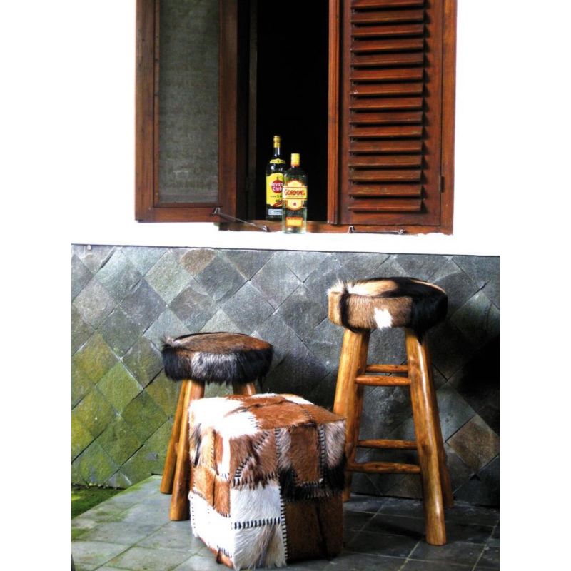 Goats Fur Stool Smithers Retro Furniture £170.00 All Rooms Mango Wood product_features