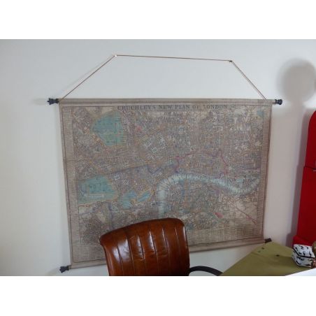 Cruchley's New Plan of London Map – Vintage Gift for Men’s Office or Study Decor Smithers Wall Art £100.00      product_features