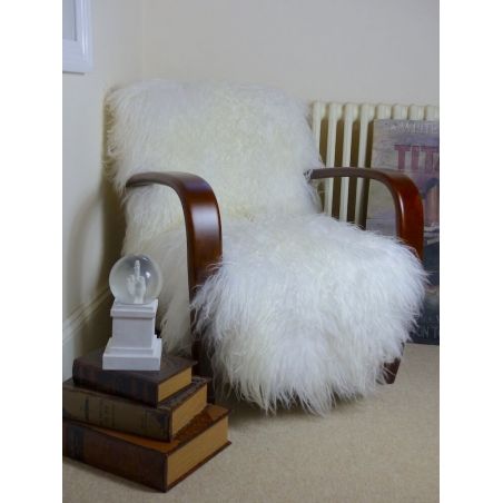 Mongolian Sheepskin Chair Smithers Money For Nothing BBC £2,234.00 Living Room Mahogany product_features