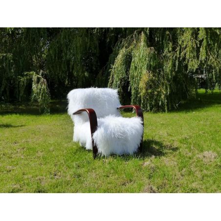 Mongolian Sheepskin Chair Smithers Money For Nothing BBC £2,234.00 Living Room Mahogany product_features