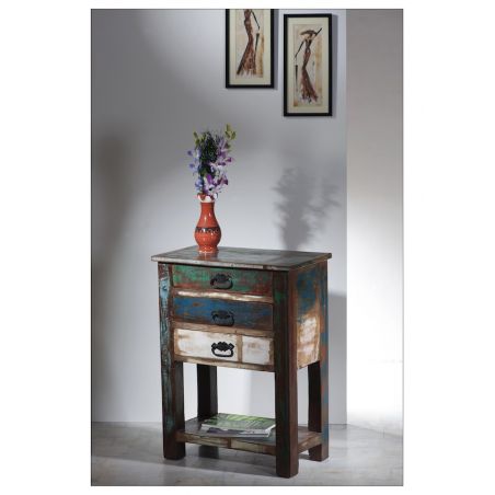River Thames Narrow Console Table Reclaimed Wood Furniture £642.00 Hallway Reclaimed Boat Wood product_features
