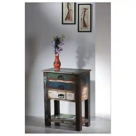 River Thames Narrow Console Table Reclaimed Wood Furniture £642.00 Hallway Reclaimed Boat Wood product_features