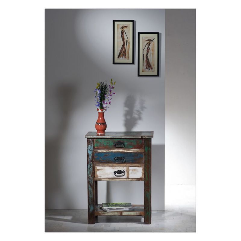 River Thames Narrow Console Table Reclaimed Wood Furniture £642.00 Hallway Reclaimed Boat Wood product_features