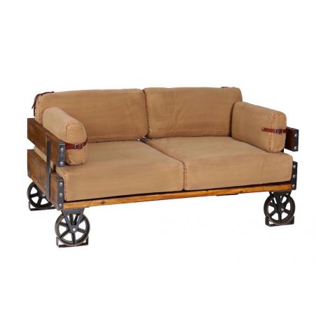 Khaki Industrial Sofa Archives &pound;4,000.00 Dining Room Teak Wood Iron product_features