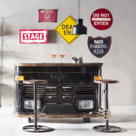 Tata Pub Truck Bar Smithers Home Bars £2,650.00 Bar Reclaimed Boat Wood Reclaimed Steel product_features